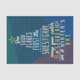 Papel De Seda Feriados de inverno Árvore de Natal Poem