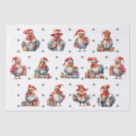 Papel De Seda Feriados Engraçados Feriados de Frango Brancos