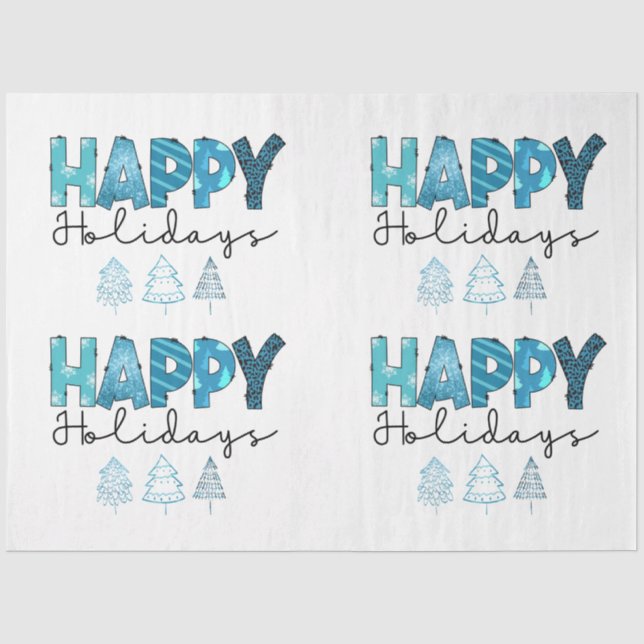 Papel De Seda Feriados Felizes Personalizam (Frente )