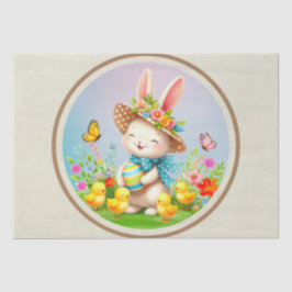 Papel De Seda Férias Feliz das Flores da Páscoa e Coelhinhos da 