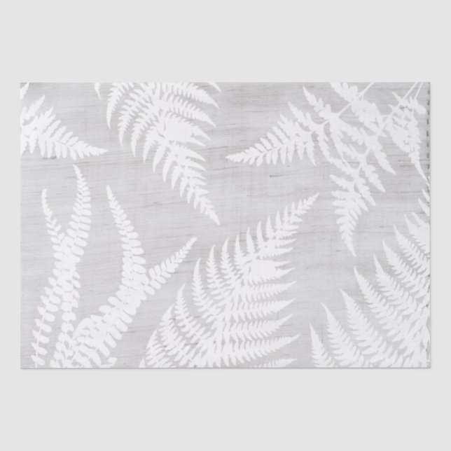 Papel De Seda Fern Branco Elegante sobre a textura do buraco de  (Frente )