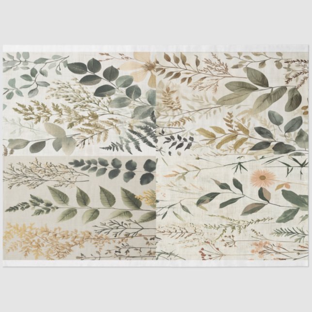 Papel De Seda Fern Collage Tissue por Elsie Lane (Frente )