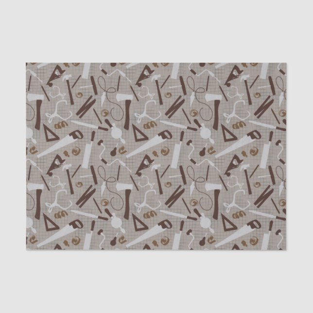 Papel De Seda Ferramentas de Carpinteiros, Trabalhos em Madeira (Frente )