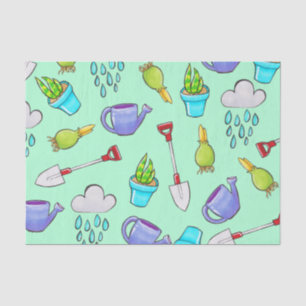 Papel De Seda Ferramentas de jardim bonitos & bulbos da planta