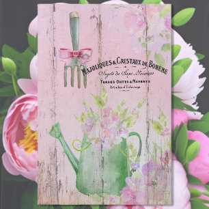 Papel De Seda Ferramentas de Jardinagem Bohéme primavera francês