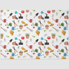 Papel De Seda Ferramentas de jardinagem Plantas Padrão de jardin