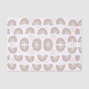 Papel De Seda Festa Boho Arco-íris Pastel