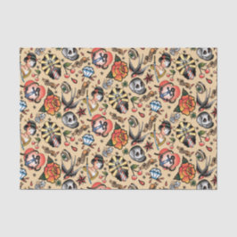 Papel De Seda Festa com roupa e amantes da tatuagem