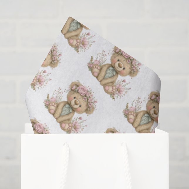 Papel De Seda Festa de Aniversário de Animal Boho Fofa (Sacola de presentes)