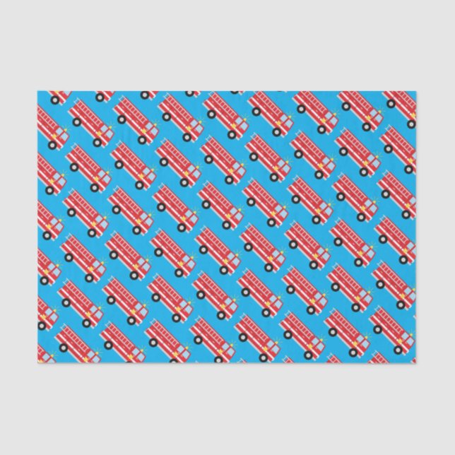 Papel De Seda Festa de aniversário de Caminhão de Fogo (Frente )