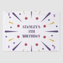 Papel De Seda Festa de aniversário de estrelas colorida