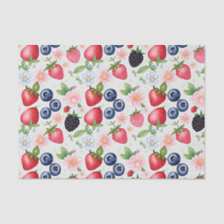 Papel De Seda Festa de aniversário de flores de Morango Vermelho