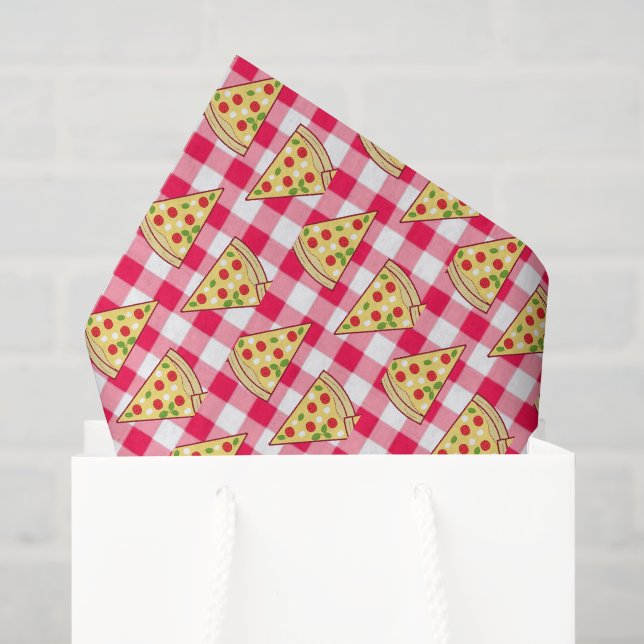 Papel De Seda Festa de Aniversário Infantil Pizza (Sacola de presentes)