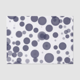 Papel De Seda Festa de Bolhas Azul Navy Moderno & Branco com Bol