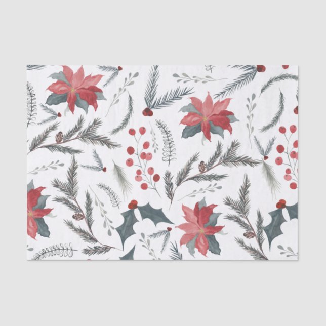 Papel De Seda Festa de Feriado de Feriado de Wreath de Pine Botâ (Frente )