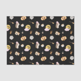 Papel De Seda Festa de Halloween de Crianças com Animais Fofos