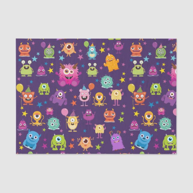 Papel De Seda Festa De Halloween De Monstro De Figurino Bonito P (Frente )