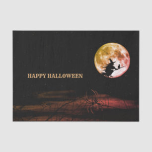 Papel De Seda Festa de Halloween Noite Negra Cheia de Lua Assust