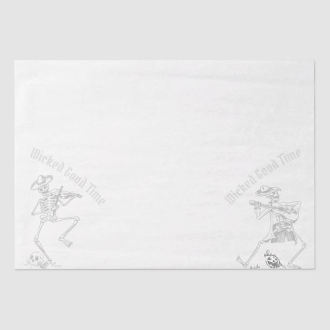 Papel De Seda Festa de Halloween Preta Retro Grunge (Frente )