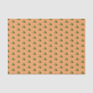 Papel De Seda Festa de Natal Verde do Dinossauro de inverno
