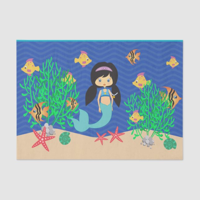 Papel De Seda Festa na piscina da sereia (Frente )