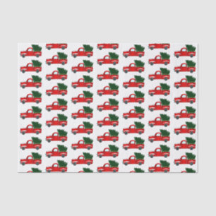 Papel De Seda Festa natalícia rústica do Natal do caminhão