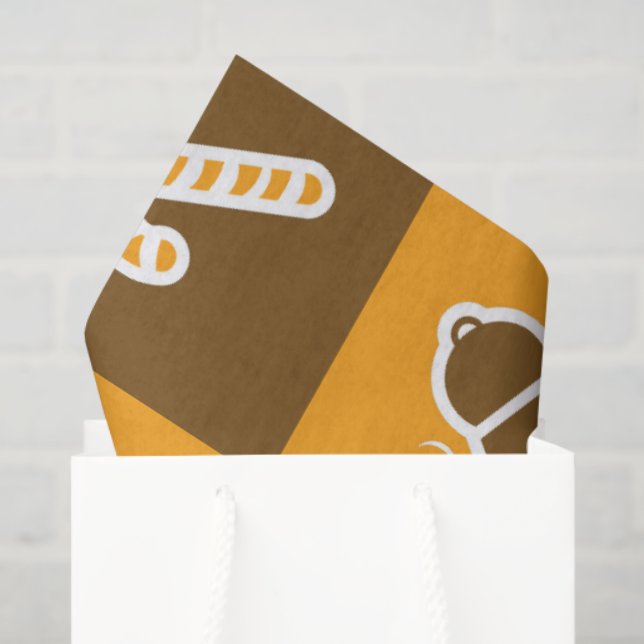 Papel De Seda Festive Holiday Grid Pattern (Sacola de presentes)