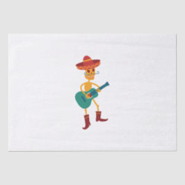 Papel De Seda Festive Skeleton Guitar Player