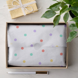 Papel De Seda Festive Teal Purple Red Yellow Polka Dot Birthday 