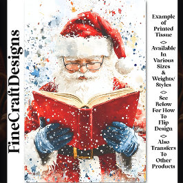 Papel De Seda Festivo Colorido Pai Natal AY6 Desligamento