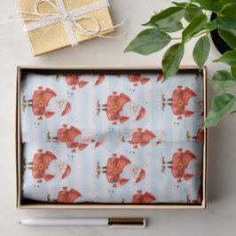Papel De Seda Festivo Cute Santa Claus