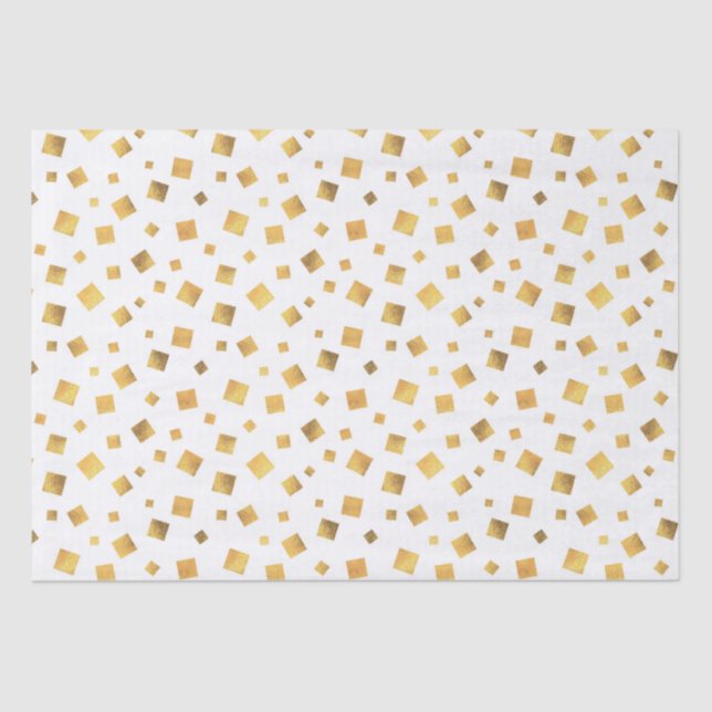 Papel De Seda Festivo Elegante Dourado Confetti Gift (Frente )