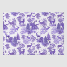 Festivo Elegante Periwinkle Blue Deer Woods