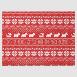Papel De Seda Festivo Scottie Dogs Natal | Terriers escoceses