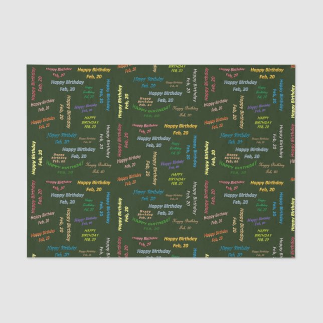 Papel De Seda Fevereiro, 20 Aniversário (Frente )