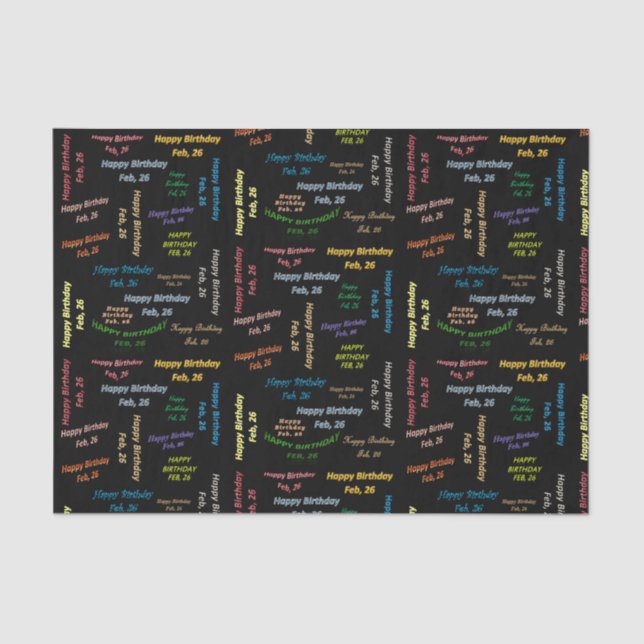 Papel De Seda Fevereiro, 26 Aniversário (Frente )