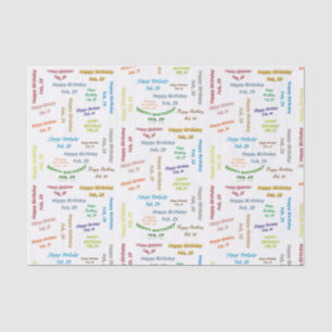 Papel De Seda Fevereiro, 29 Aniversário