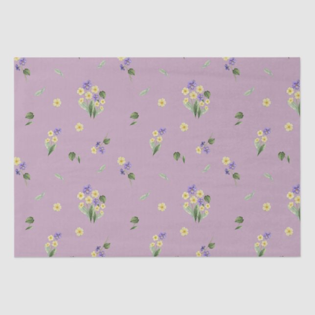 Papel De Seda Fezes do Mês do Nascimento de Febre Primrose Viole (Frente )