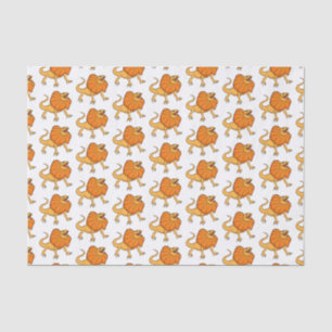 Papel De Seda Figura de desenho animado de lagarto-de-pescoço-fr