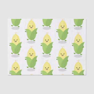 Papel De Seda Figura de desenho animado de milho feliz
