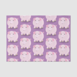 Papel De Seda Figura de desenho animado de porco, cor-de-rosa-br