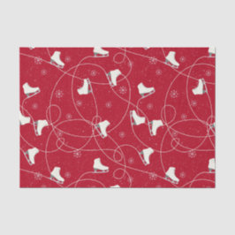 Papel De Seda Figura Skates patinando em vermelho vivo