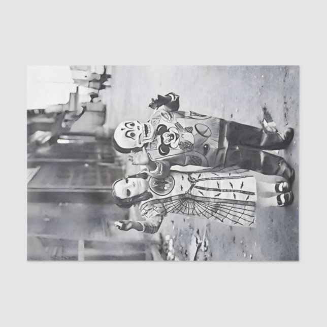 Papel De Seda Figurino das Crianças de Halloween (Frente )