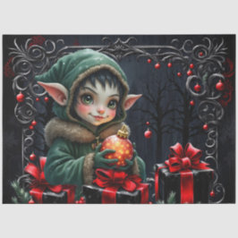 Papel De Seda Filha de elfo giro em Casaco verde