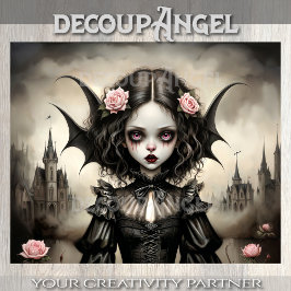 Papel De Seda Filha Gótica da Dissociação Drácula