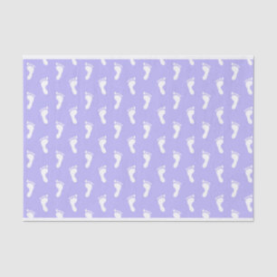 PAPEL DE SEDA FILHOS DE LAVANDA DE PASTEL COM PÉS DE BEBÊ