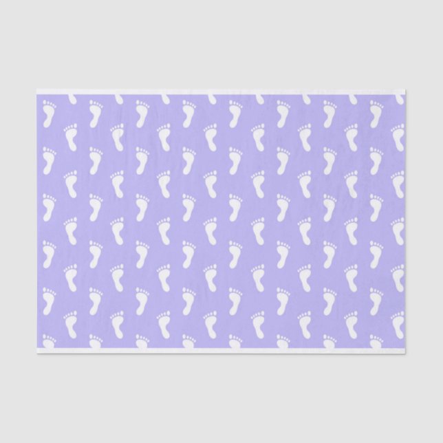 PAPEL DE SEDA FILHOS DE LAVANDA DE PASTEL COM PÉS DE BEBÊ (Frente )