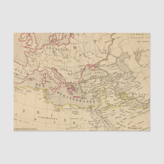 Papel De Seda Fils auxiliares de Noe dos trois de Terre (Frente )