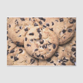 Papel De Seda Fim-acima do biscoito dos pedaços de chocolate