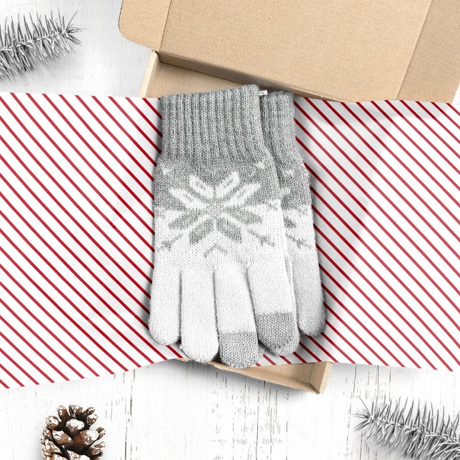 Papel De Seda Fino Vermelho e Branco Canas de Canas Stripe Natal (Criador carregado)